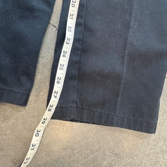 Vintage Y2K Dickies Flat Front Black Skateboarding Baggy Trouser Pants 32x29 - Picture 4 of 5